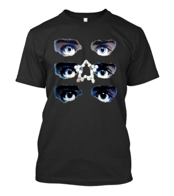 Nawafers Your Eyes On Ecstasy Four Pairs Of Eyes With White Ecstasy Tablets In Star Shape T-Shirt