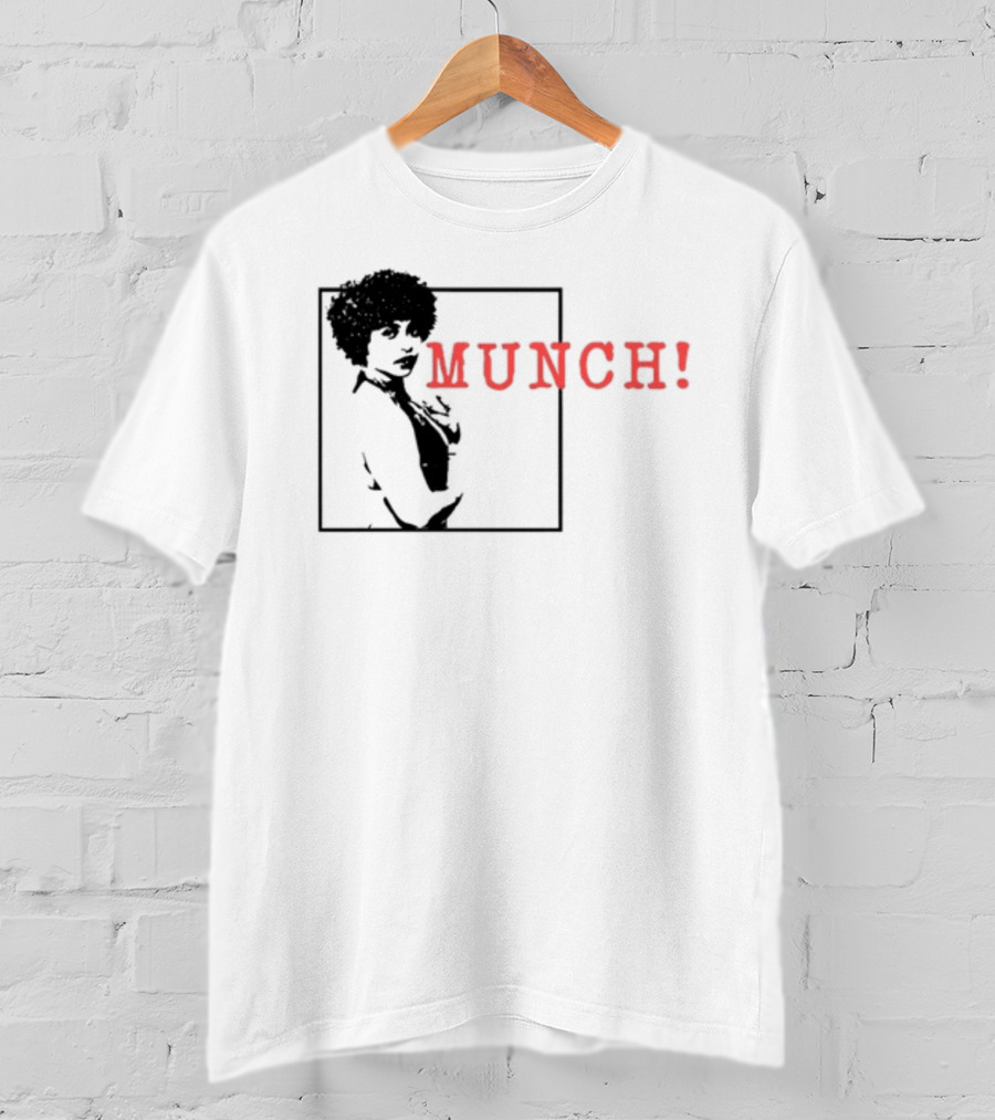 Ylikeapparel Munch Bold Red Text With Figure Image T-Shirt