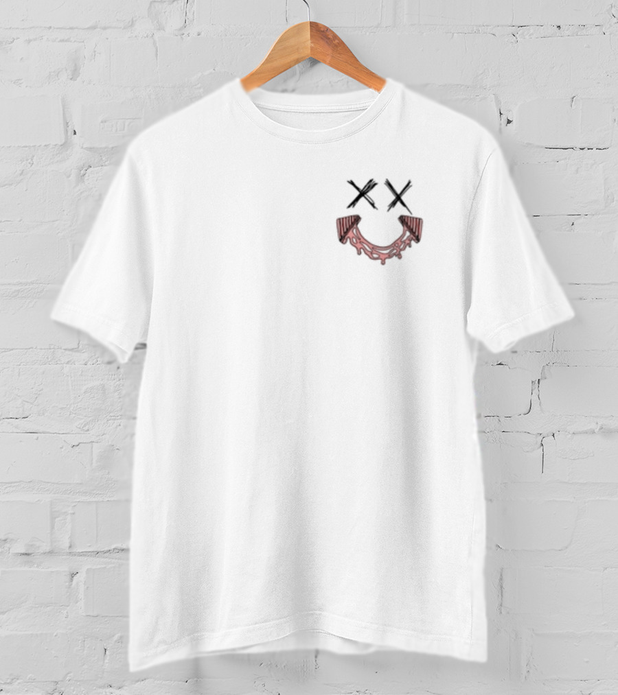 Cheese Pulls Make Me Happy Smiley Face With X Eyes And Red Cheese Grin T-Shirt