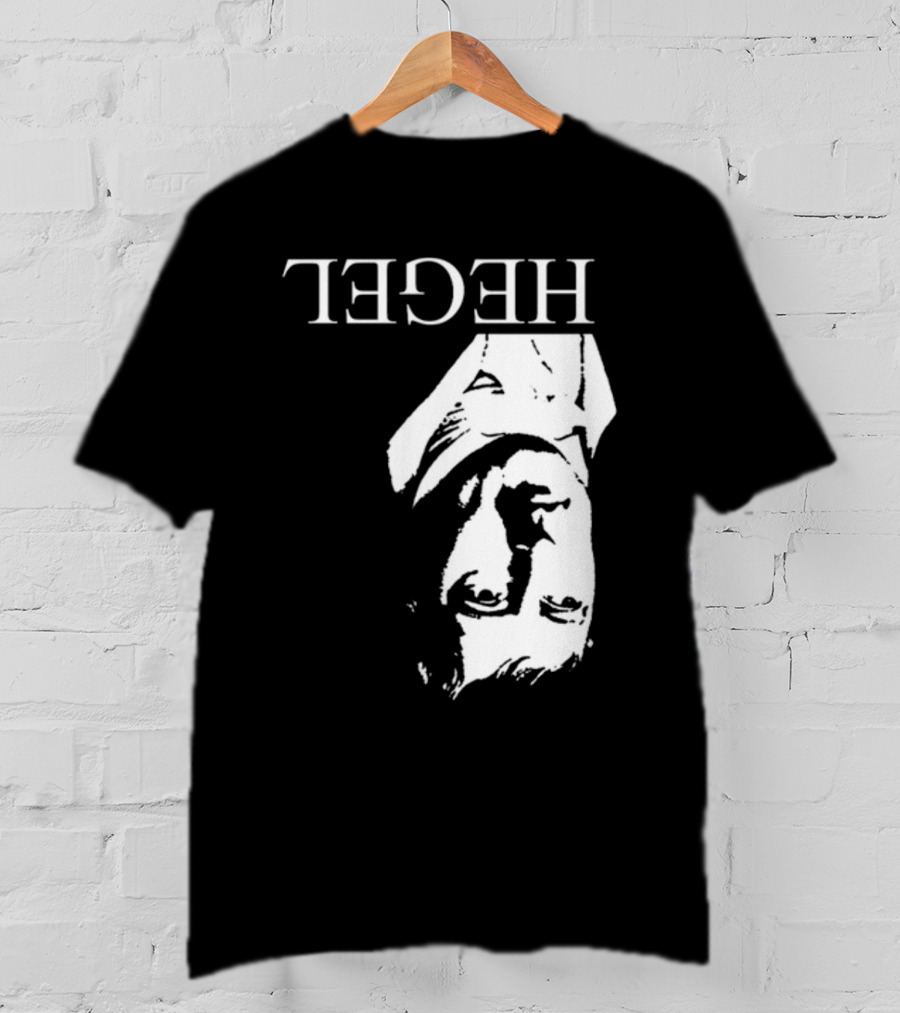 Marx Hegel Upside Down Text Image T-Shirt