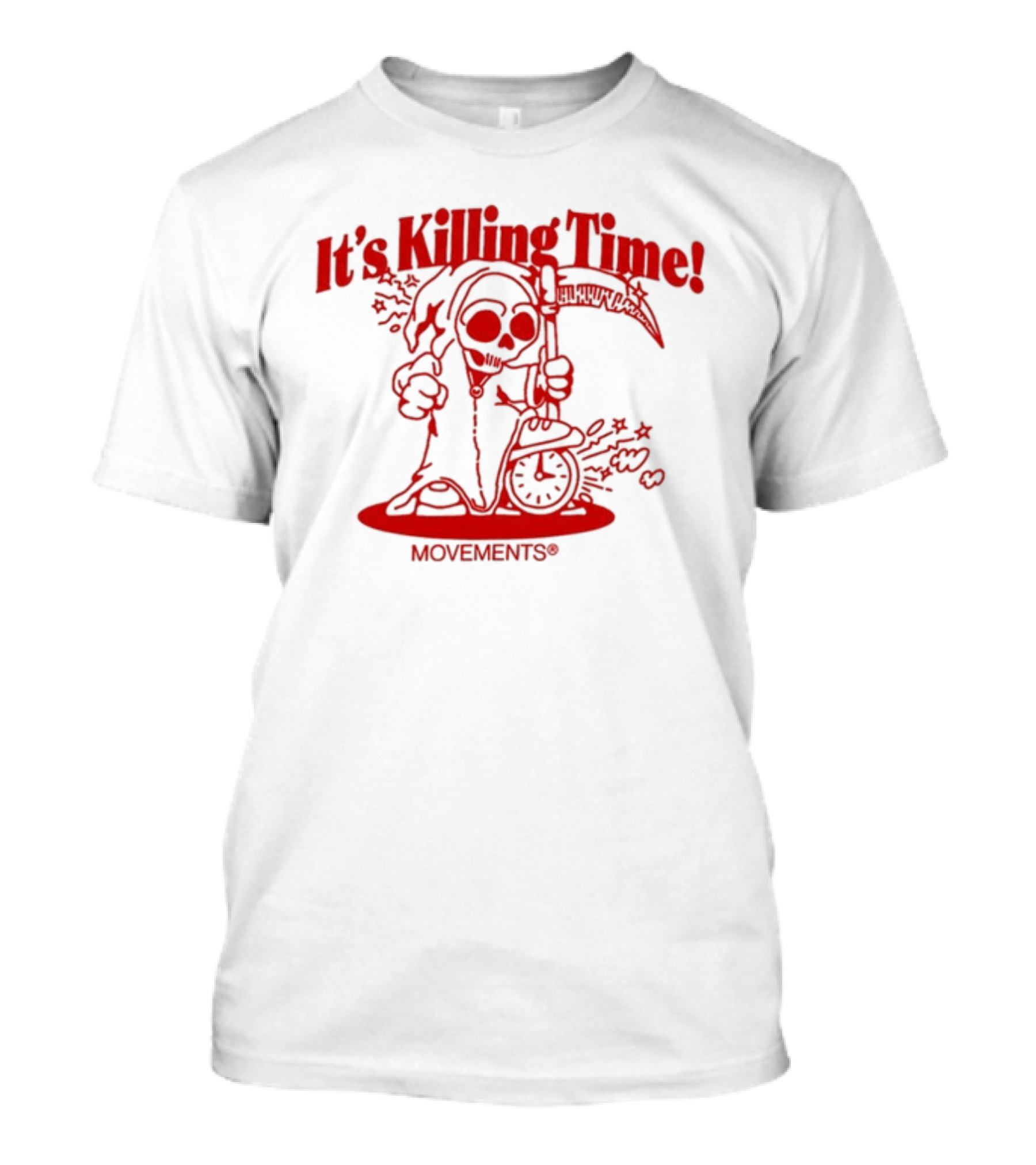 Movements It's Killing Time Grim Reaper Scythe Hourglass T-Shirt