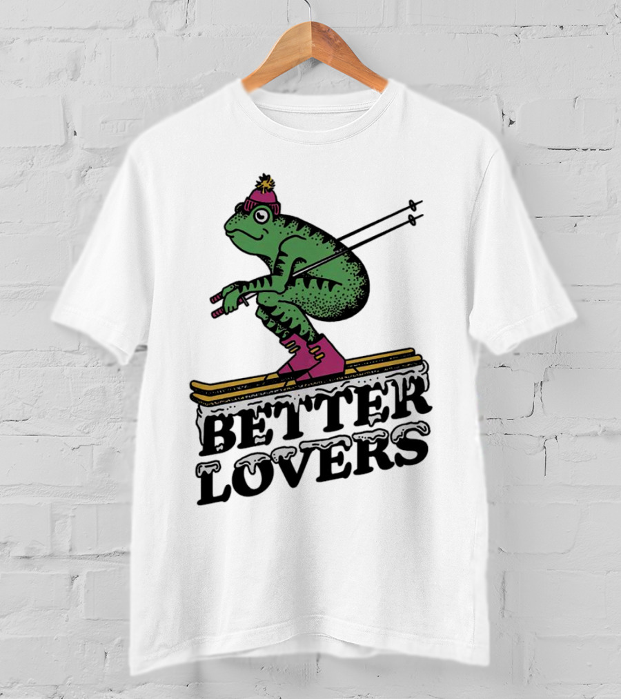 Better Lovers Ski Frog Pom Pom Hat Slalom T-Shirt
