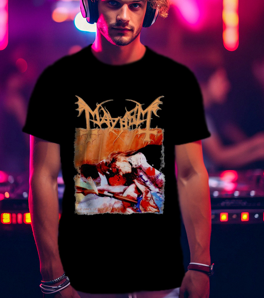 Mayhem Norwegian Black Metal The Dawn Of The Black Hearts T-Shirt