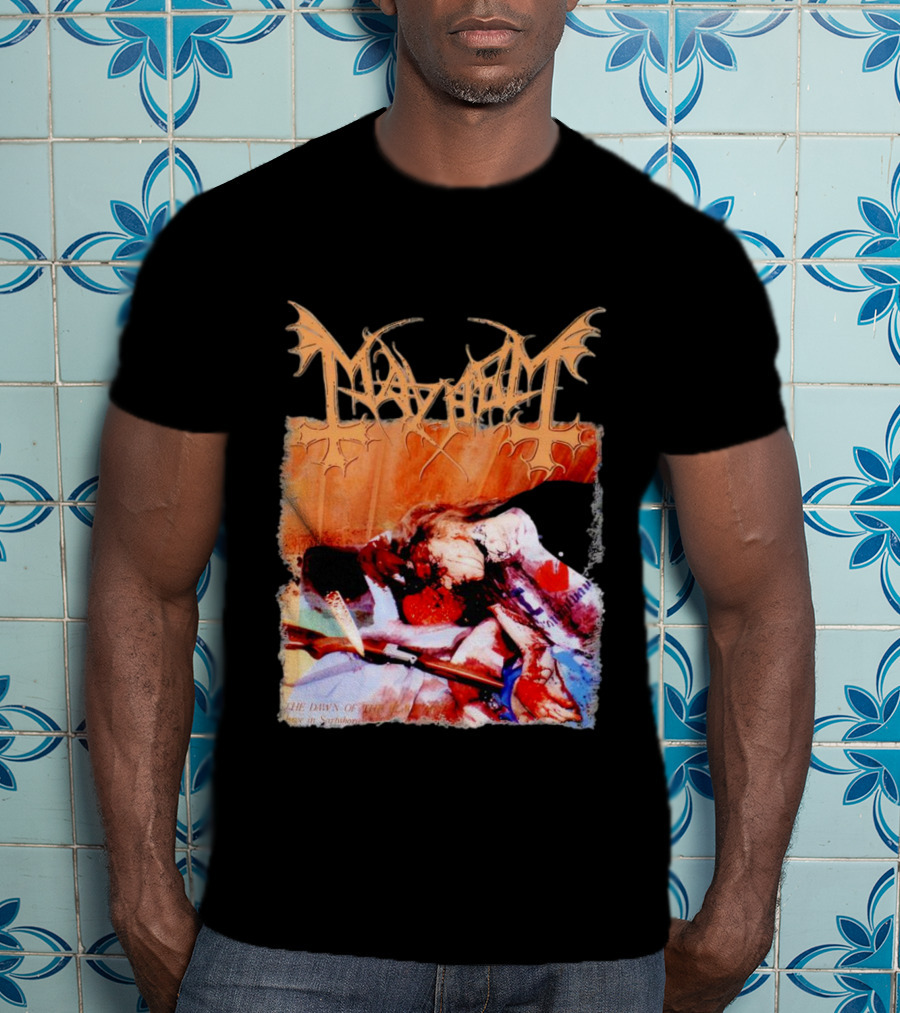 Mayhem Norwegian Black Metal The Dawn Of The Black Hearts T-Shirt