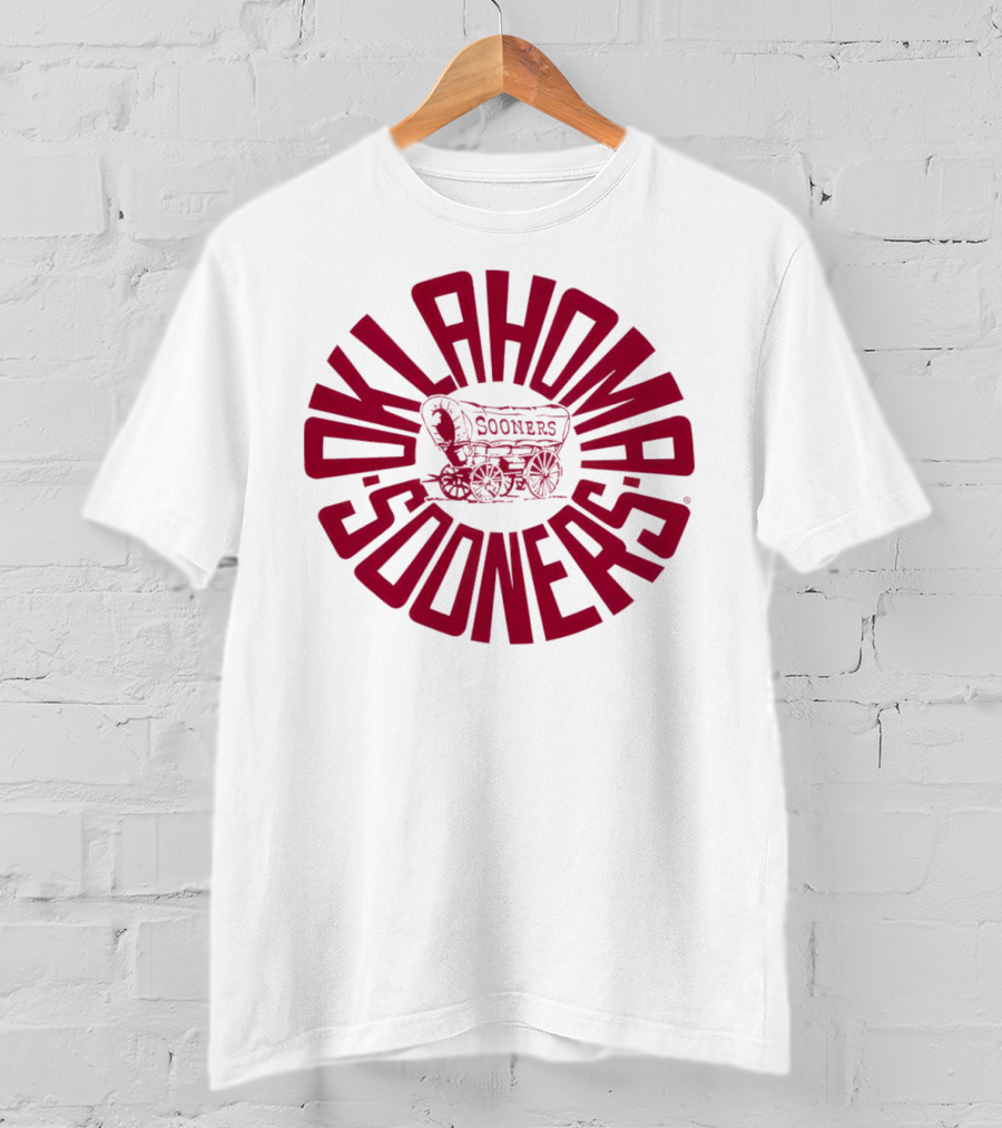 Oklahoma Sooners Covered Wagon Circle T-Shirt