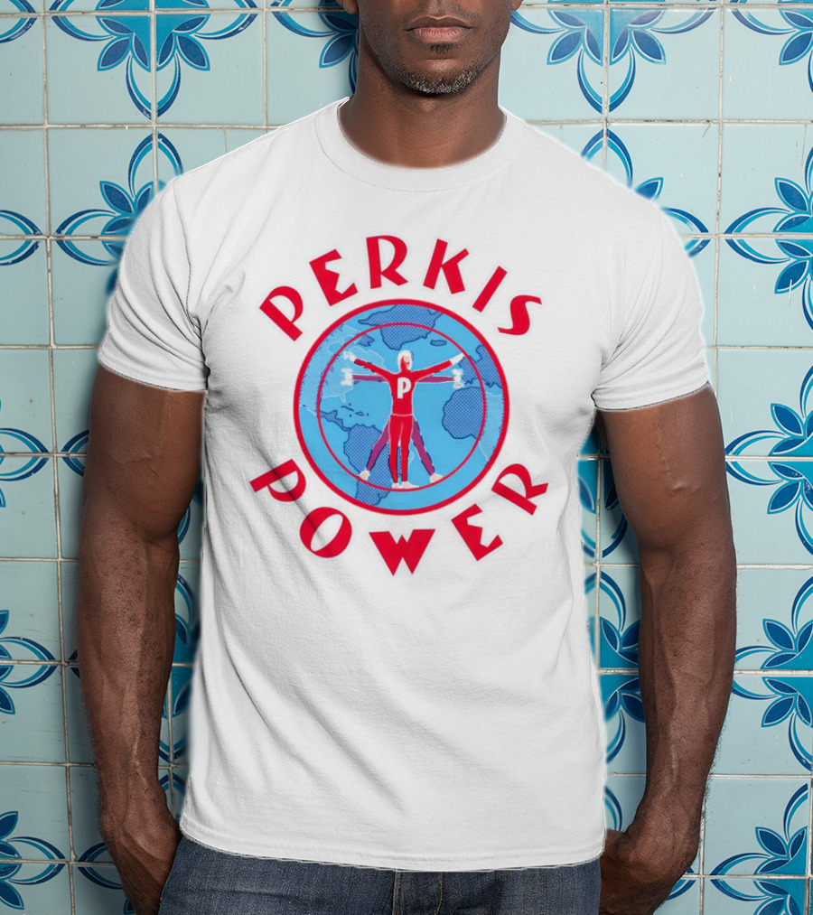 Perkis Power Global Fitness Vitruvian Workout T-Shirt