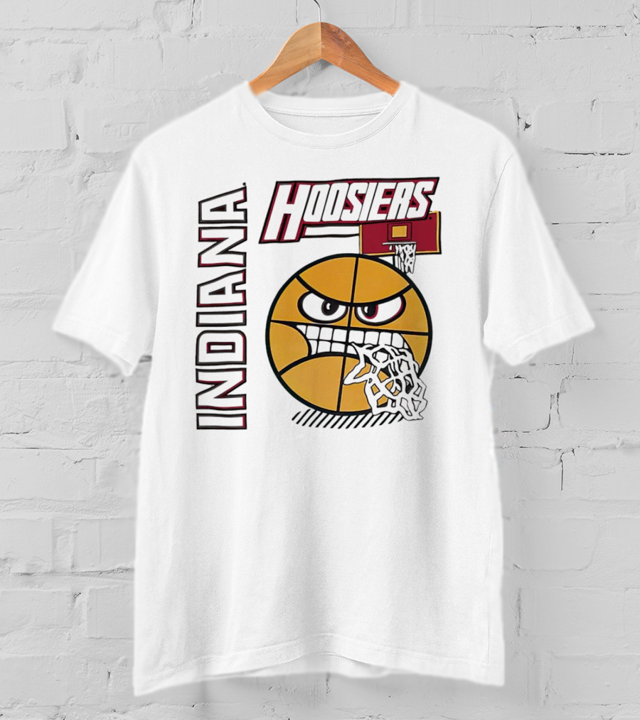 Indiana Hoosiers Angry Basketball Face T-Shirt