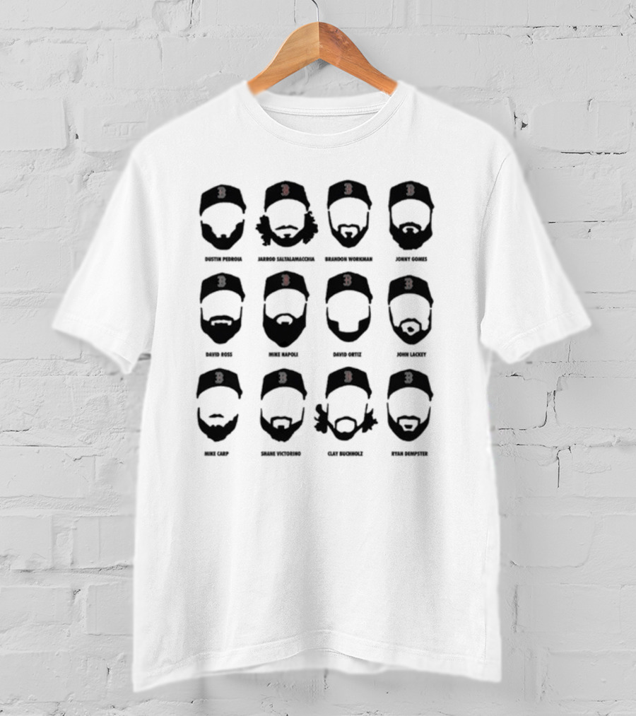Boston Bearded Baseball Legends David Ortiz Shane Victorino Mike Napoli David Ross T-Shirt