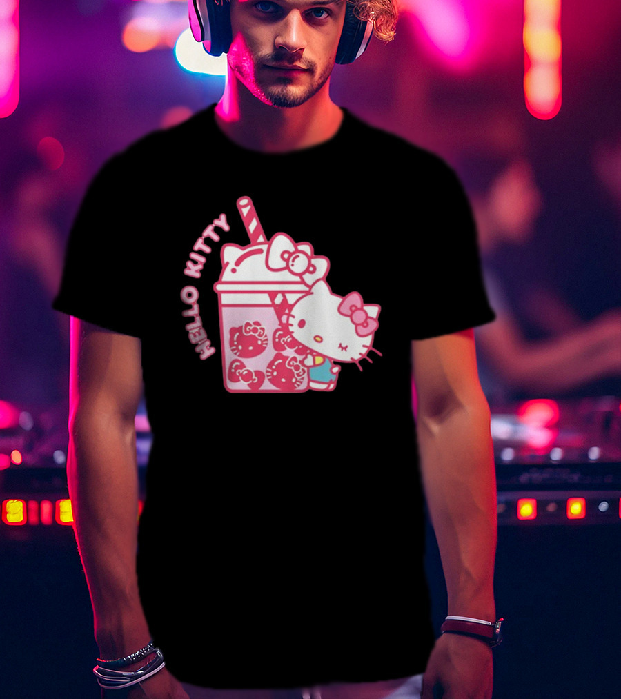 Hello Kitty Bubble Tea Drink Cute T-Shirt