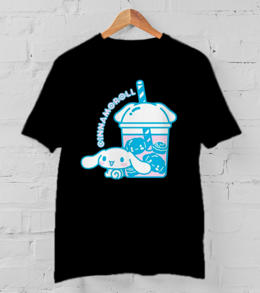 Cinnamoroll Bubble Tea Cup Pastel Cute Character T-Shirt