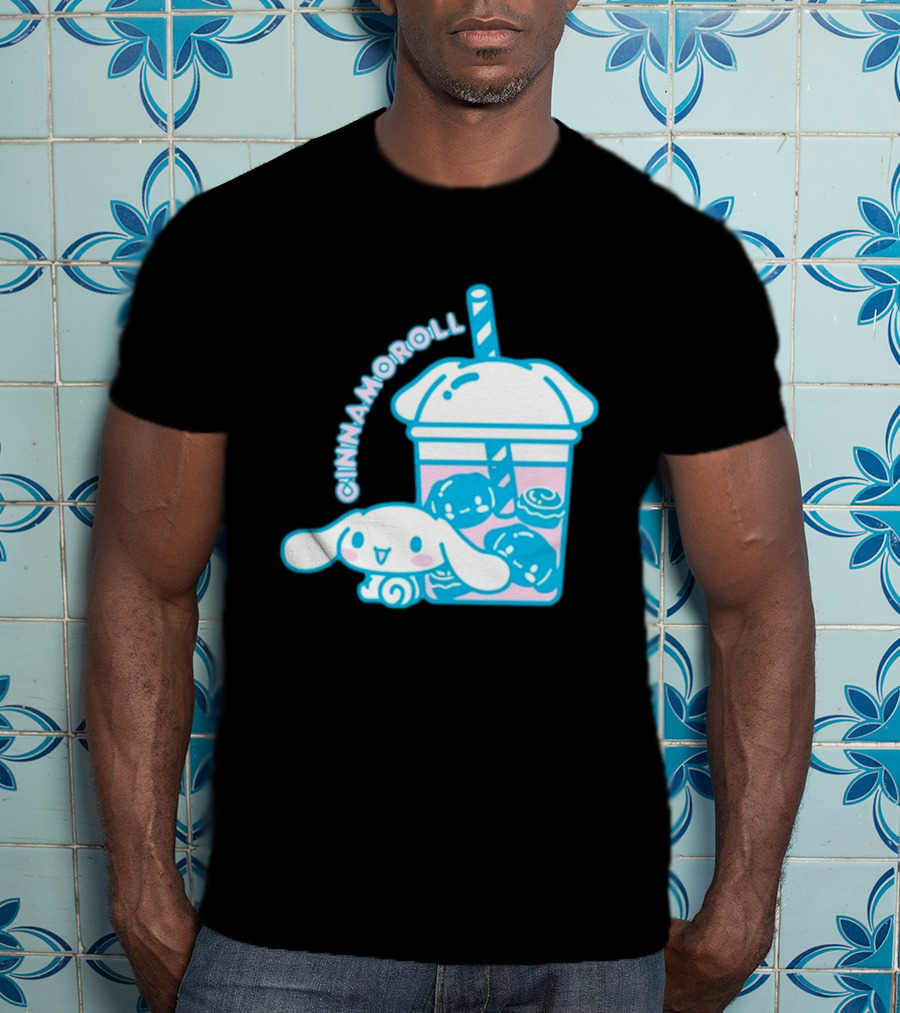 Cinnamoroll Bubble Tea Cup Pastel Cute Character T-Shirt