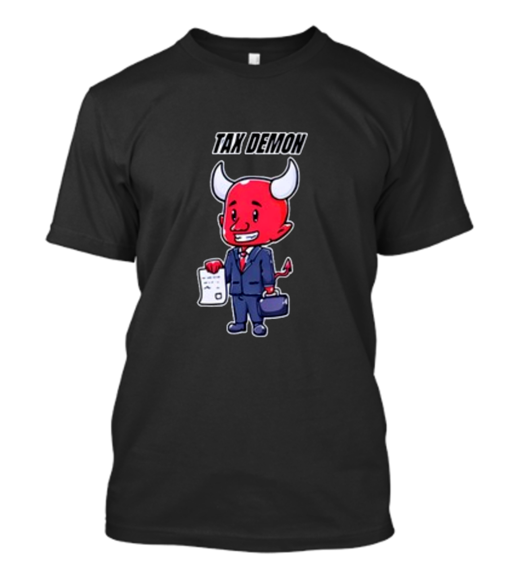 Cold Ones Tax Demon Suit Holding Document T-Shirt