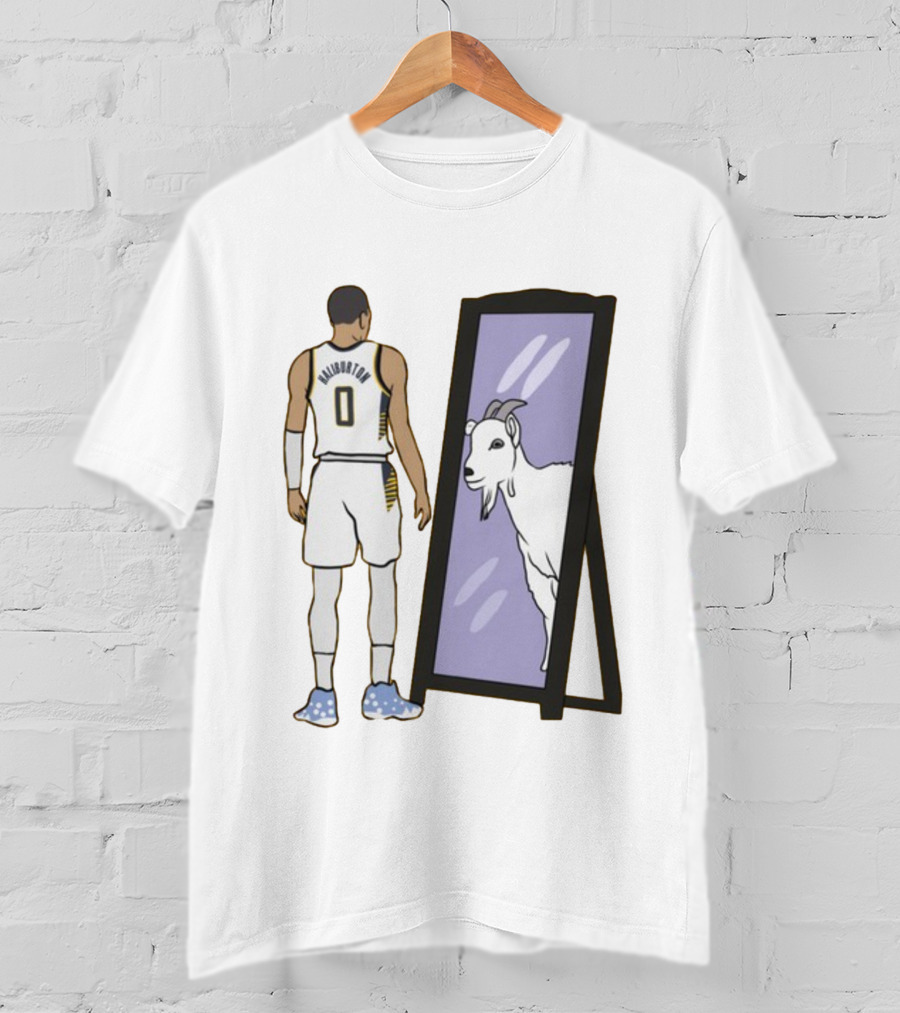 Tyrese Haliburton 0 Reflecting Goat In Mirror T-Shirt