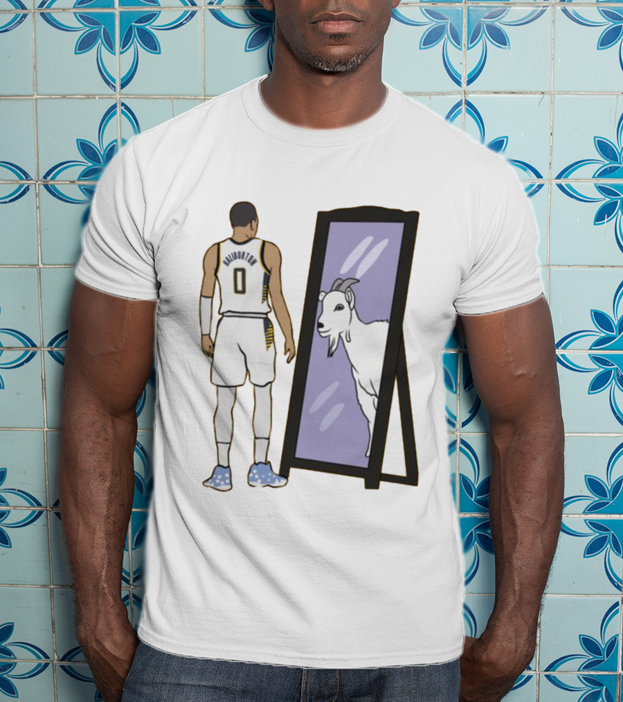 Tyrese Haliburton 0 Reflecting Goat In Mirror T-Shirt