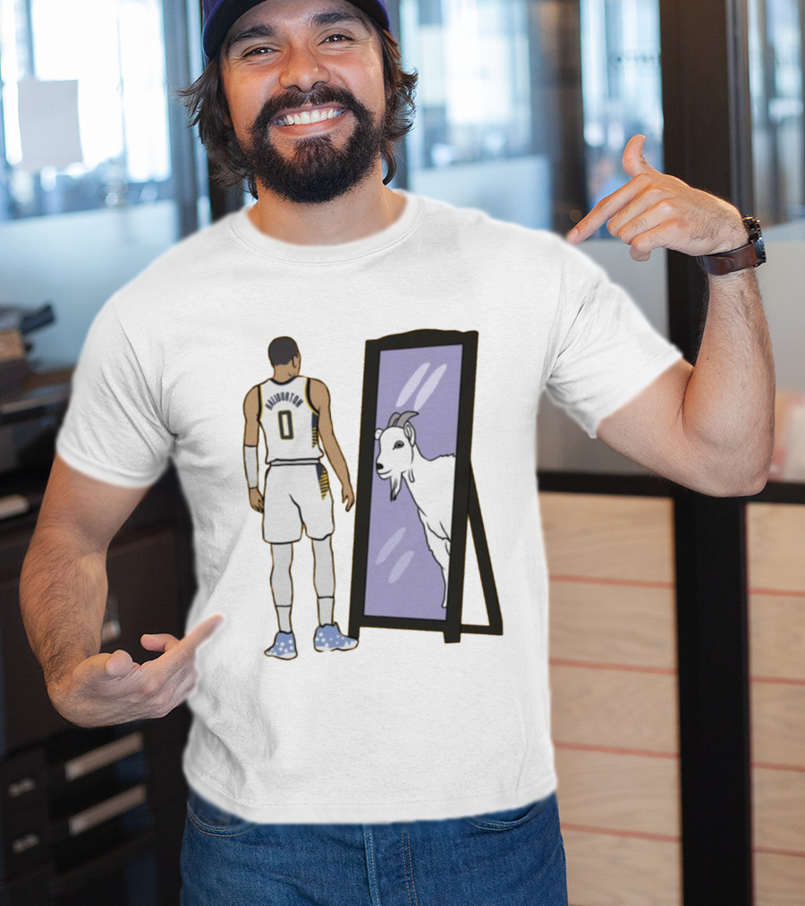 Tyrese Haliburton 0 Reflecting Goat In Mirror T-Shirt