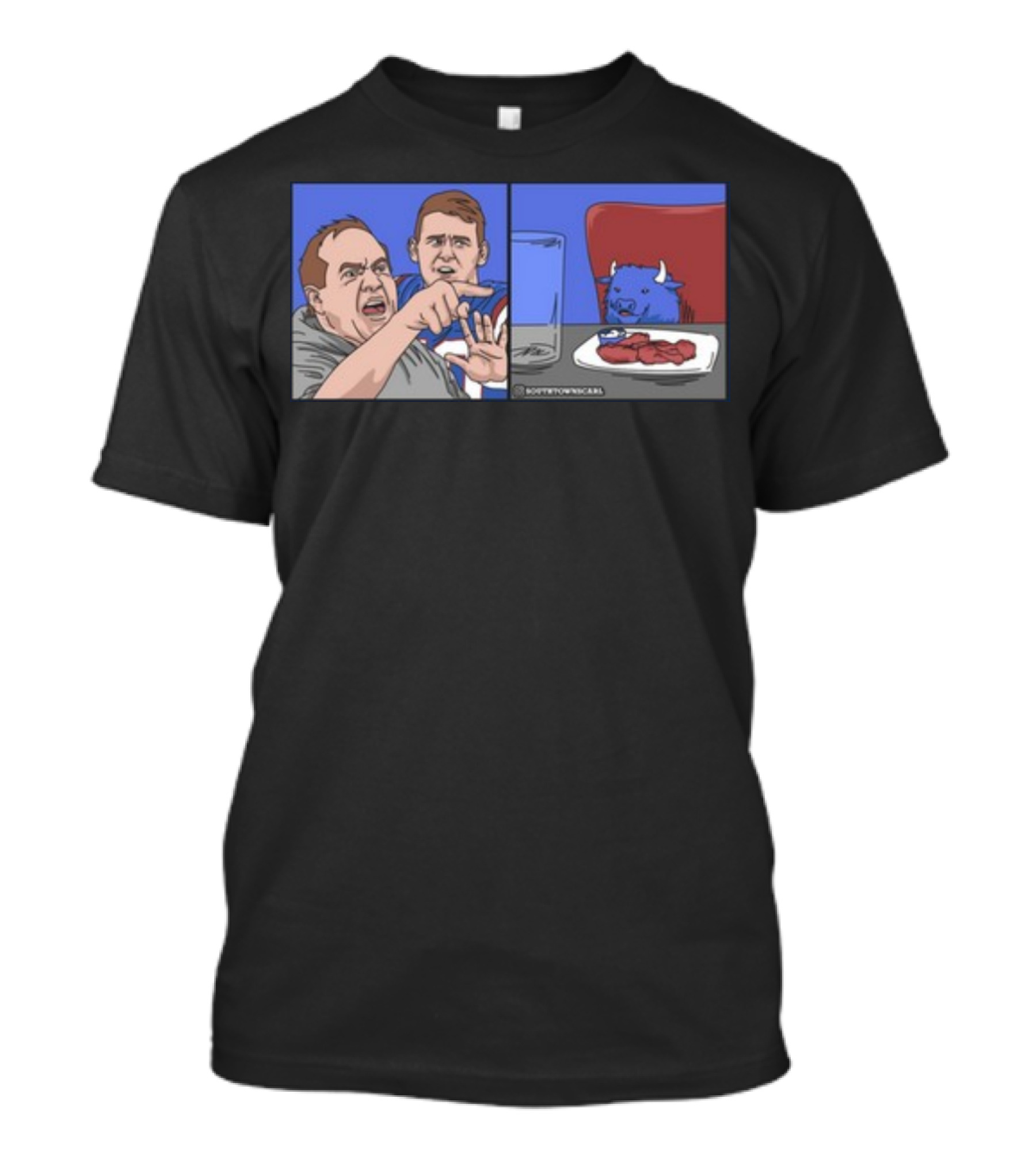 Sophtowncarl Angry Man Shouting At Blue Cat Meme T-Shirt