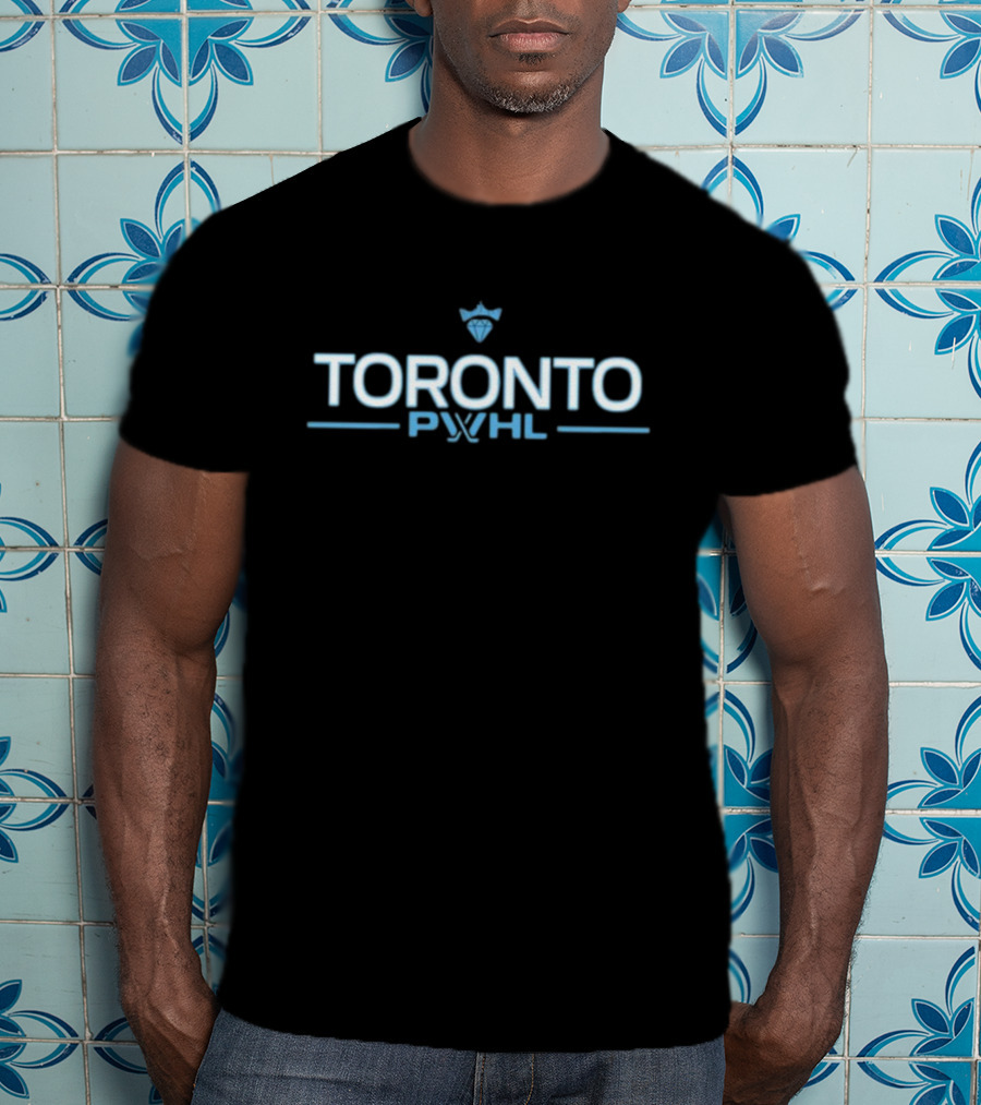 Toronto PWHL Logo With Crown And Hockey Stick Elements T-Shirt