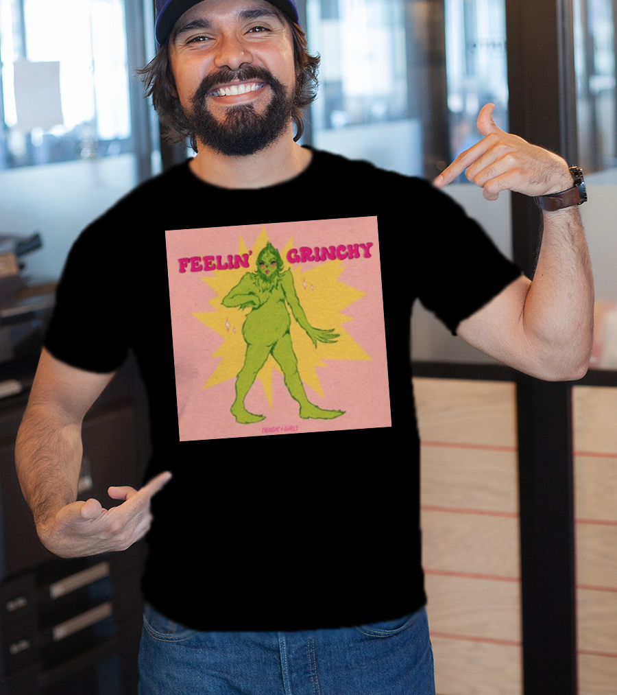 Feelin’ Grinchy Tragicgirls Retro Green Character T-Shirt