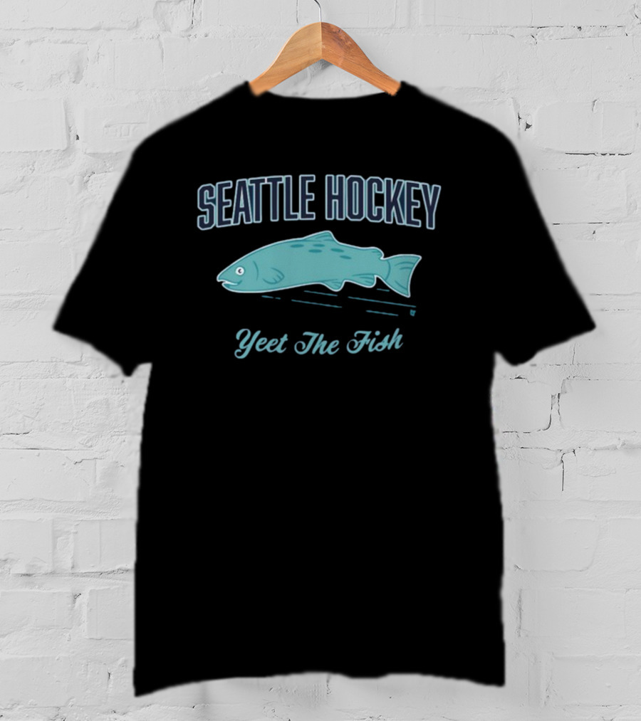 Seattle Hockey Yeet The Fish Fish-Tossing Humor T-Shirt