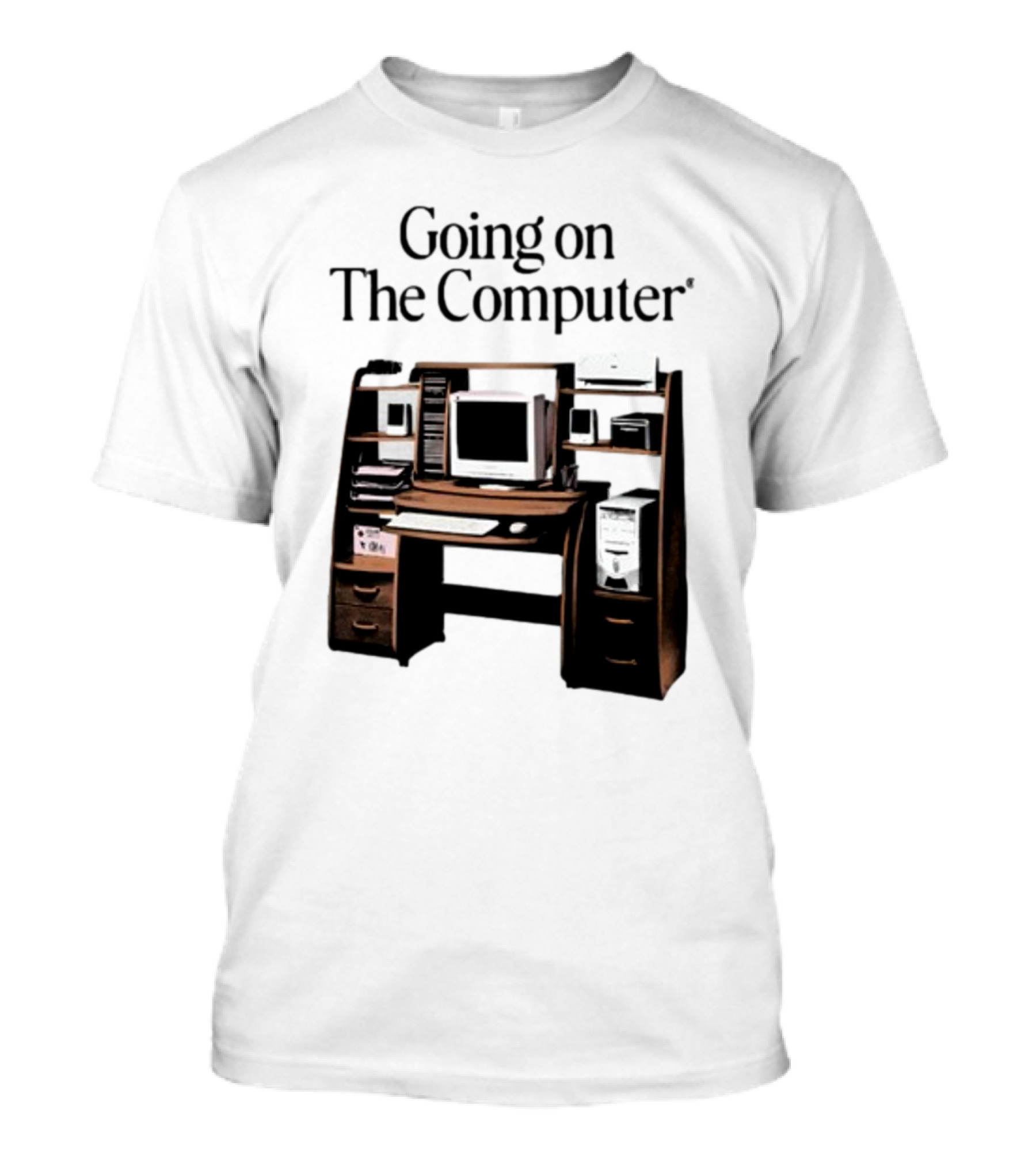 Going On The Computer In Loving Memory 1995-2207 Retro Desktop Setup T-Shirt