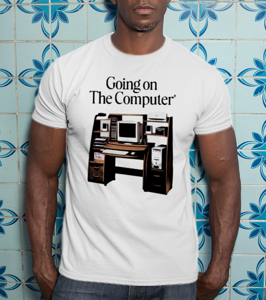 Going On The Computer In Loving Memory 1995-2207 Retro Desktop Setup T-Shirt