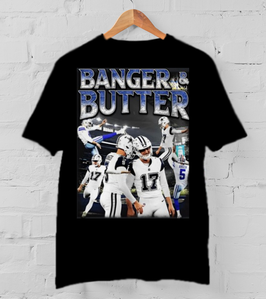 Banger And Butter Football Action With 17 And 5 T-Shirt