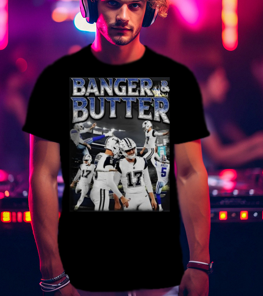 Banger And Butter Football Action With 17 And 5 T-Shirt