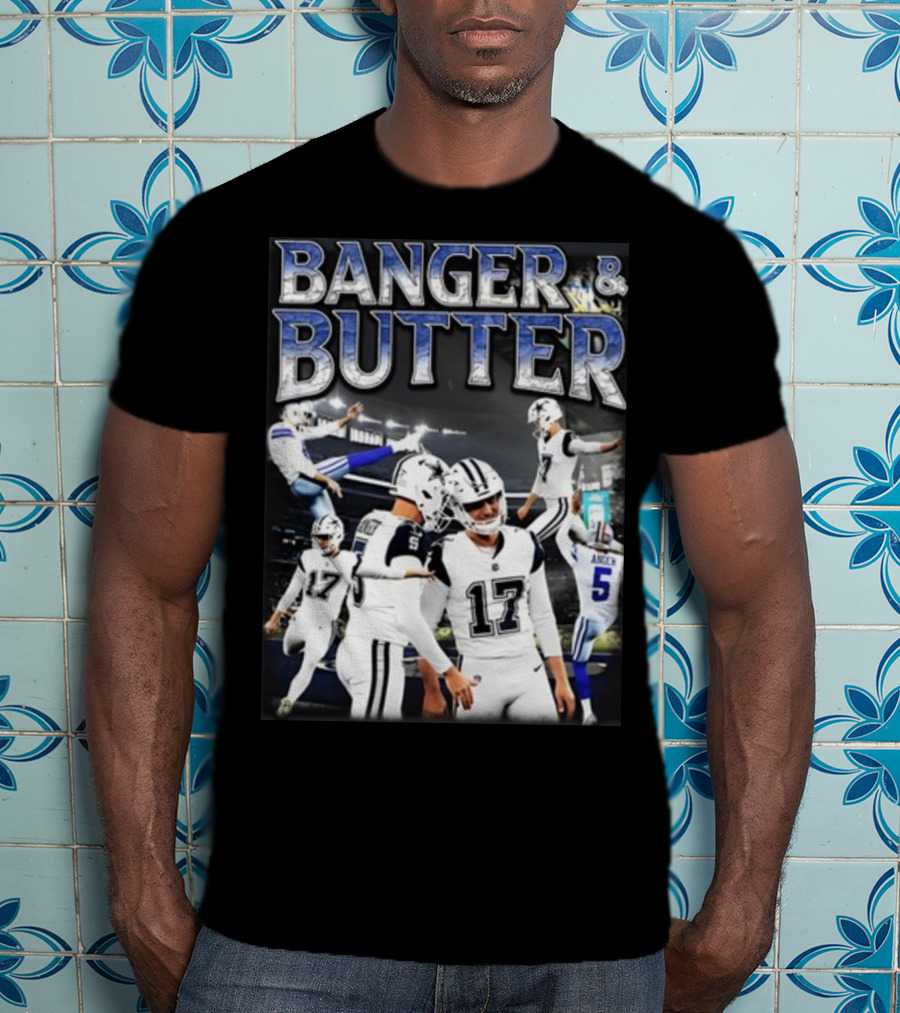 Banger And Butter Football Action With 17 And 5 T-Shirt