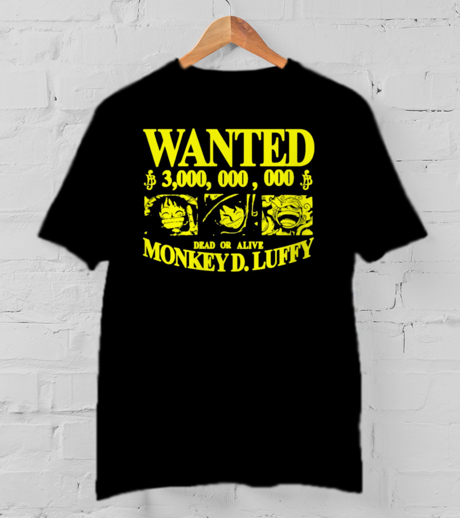 WANTED 3,000,000,000 MONKEY D. LUFFY STRAWHAT PIRATE T-Shirt
