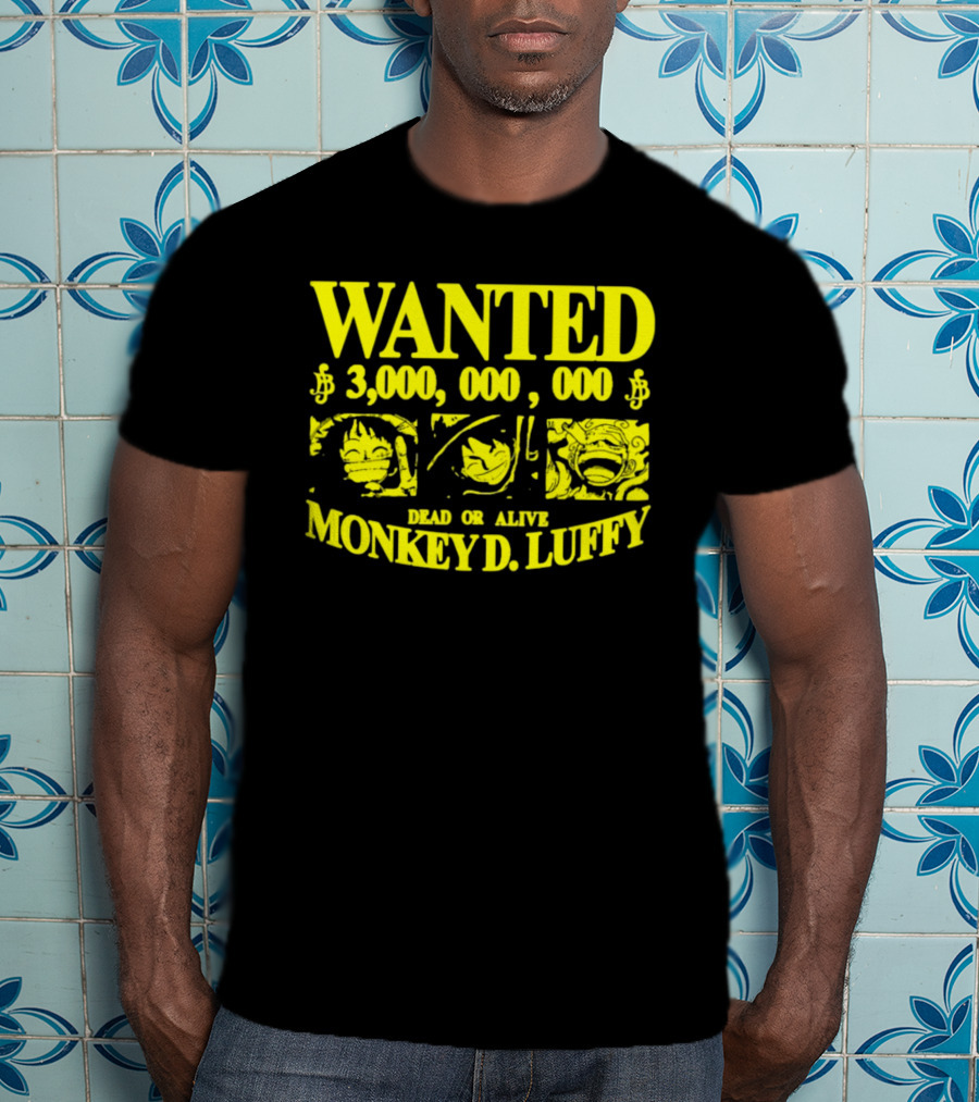 WANTED 3,000,000,000 MONKEY D. LUFFY STRAWHAT PIRATE T-Shirt