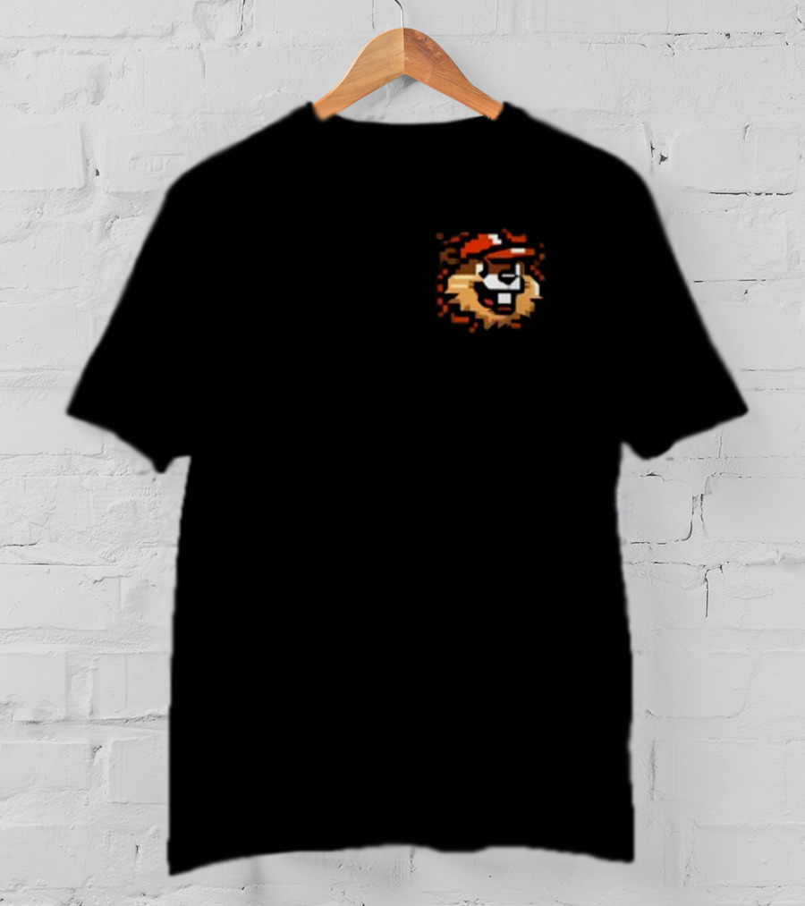 Thedigitaldam The Pac 2 Retro Gaming Beaver Mascot T-Shirt
