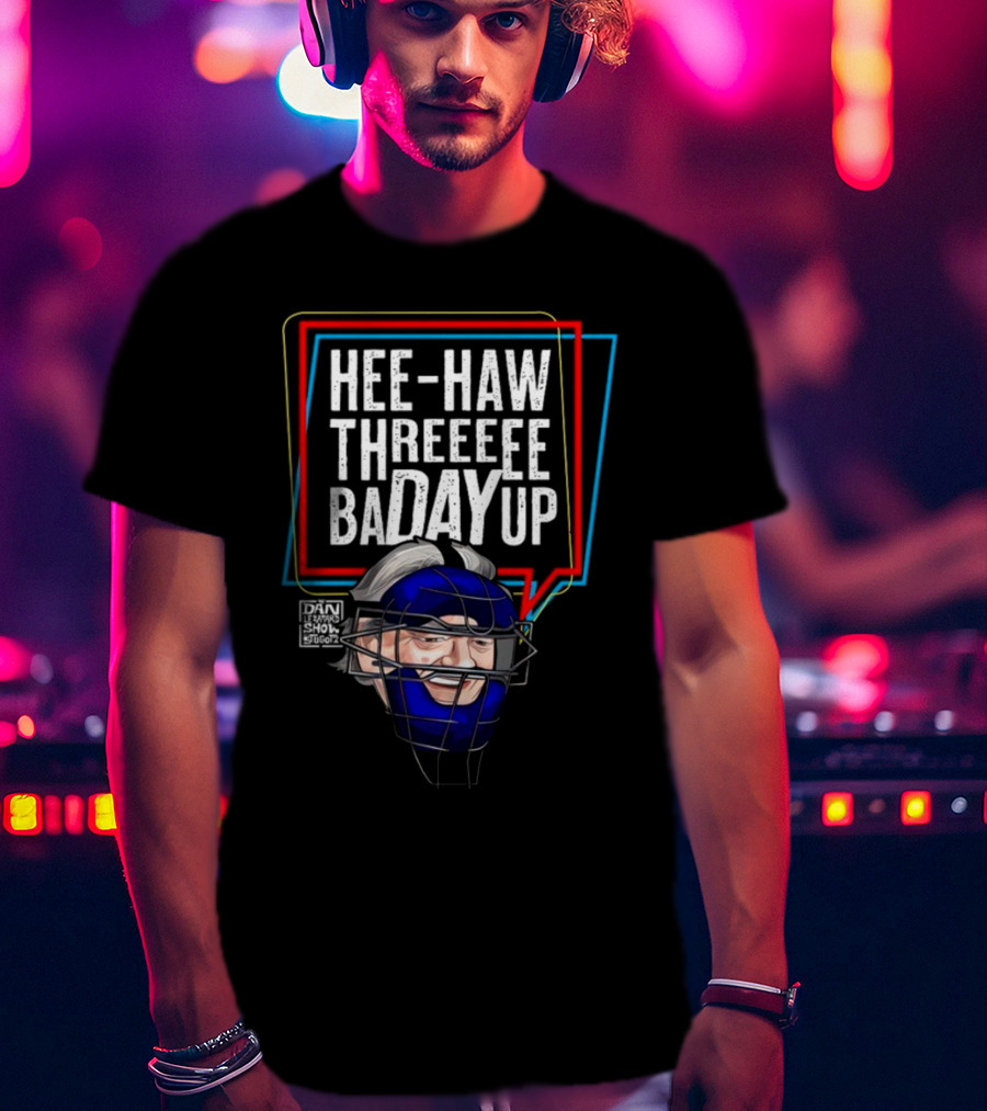 Hee-Haw Threeeee Badayup Dan Le Batard Show Catcher's Mask T-Shirt