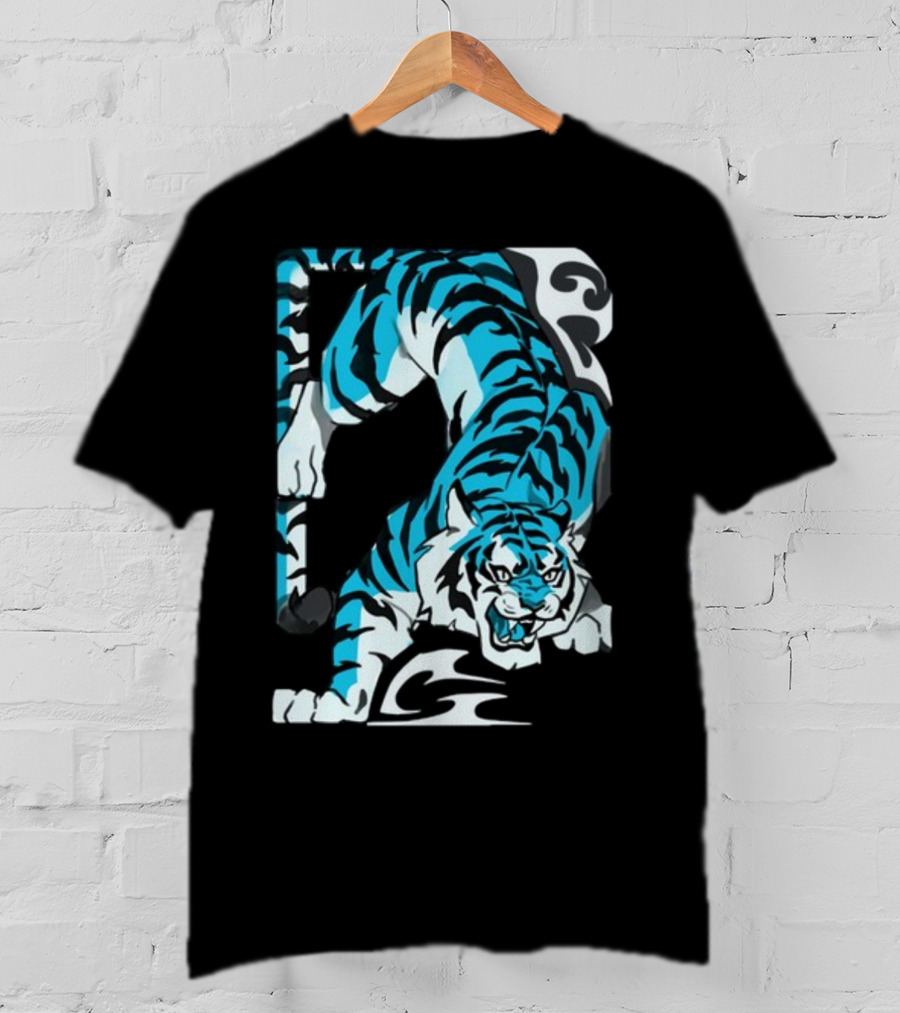 Mawili Poisonp1nk Blue Tiger Stripes T-Shirt