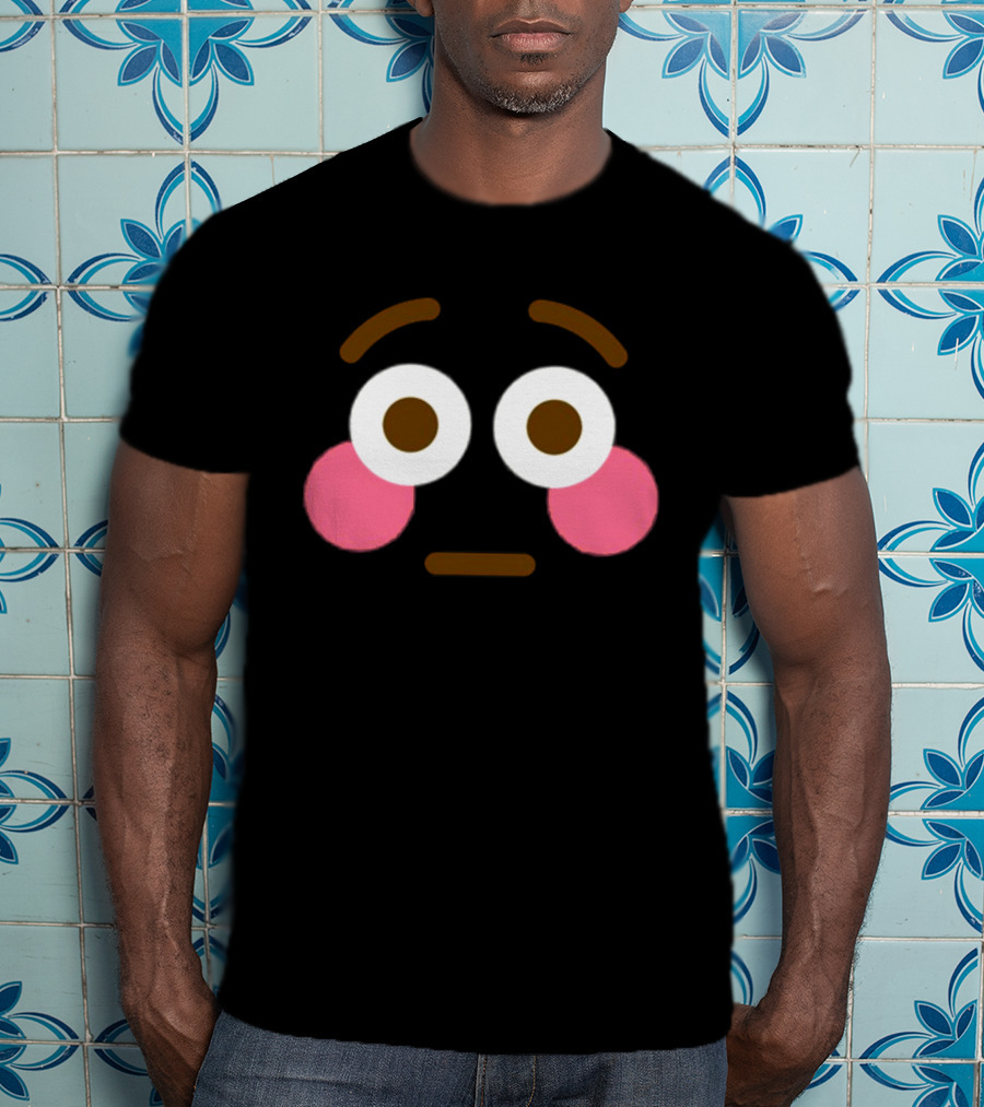 Flushed Face Blushing Emoticon Expression T-Shirt