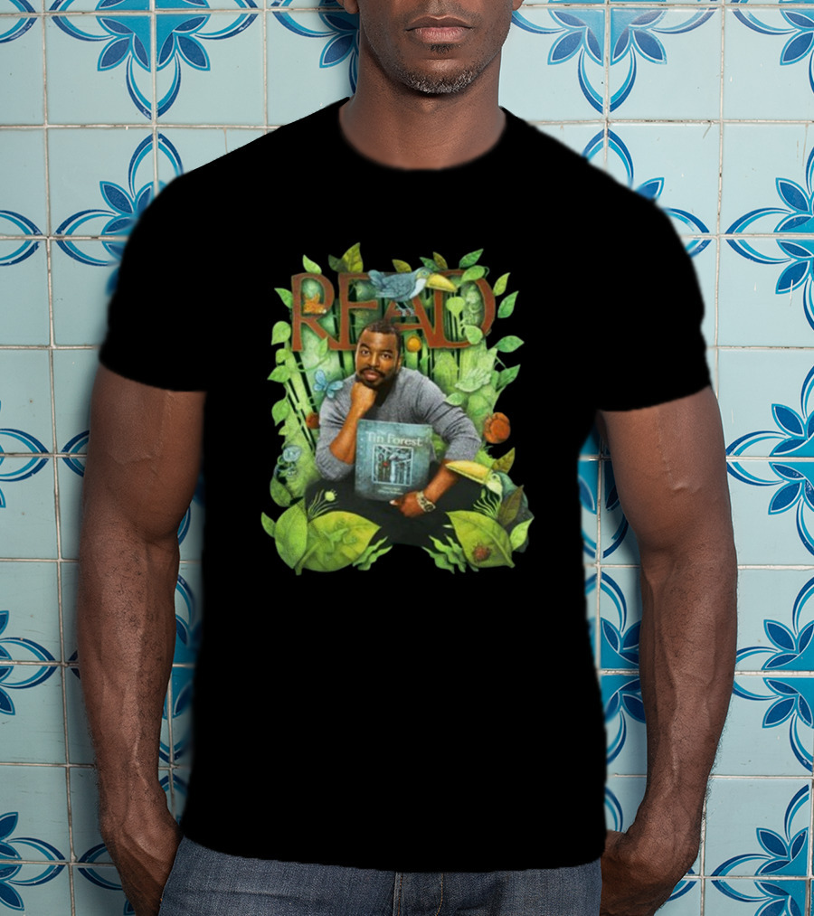 LeVar Burton Read The Tin Forest Surrounded By Lush Greenery And Animals T-Shirt
