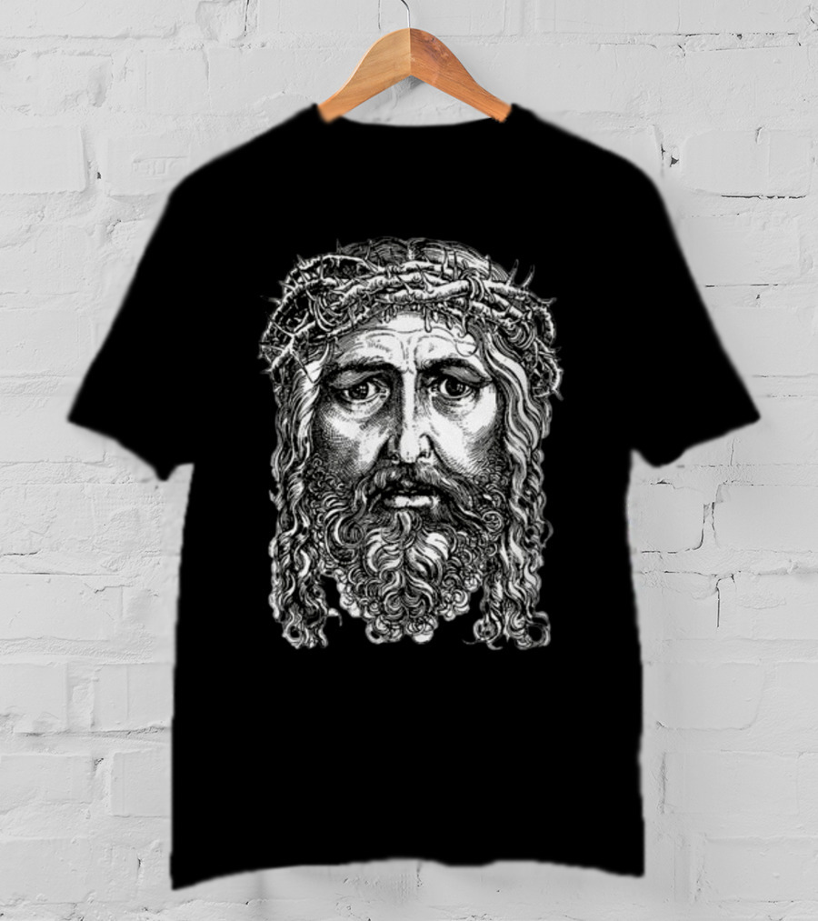 Cj Stroud Jesus Christ Portrait With Crown Of Thorns T-Shirt