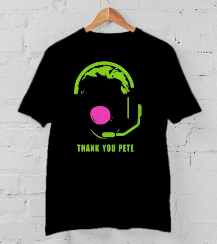 Thank You Pete Simplyseattle Coach Headset Neon T-Shirt