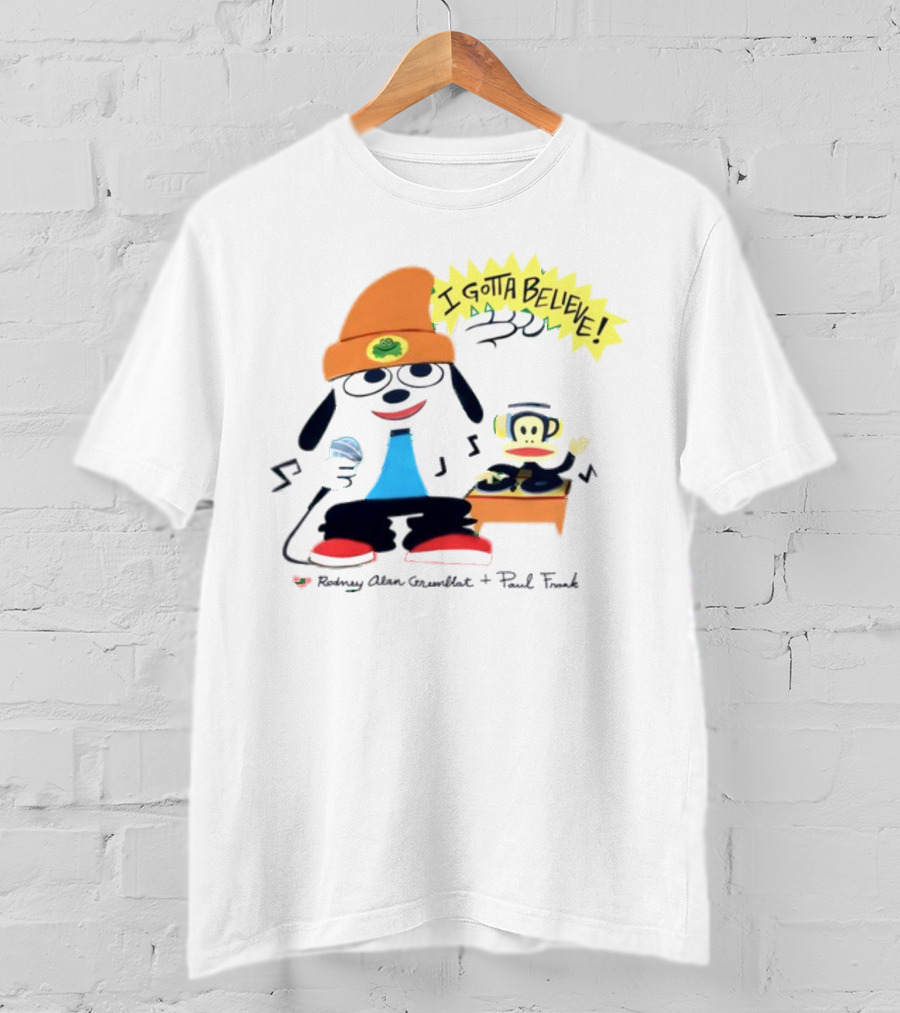 Parappa The Rapper I Gotta Believe Rodney Alan Greenblat Paul Frank Collaboration With Julius The Monkey T-Shirt