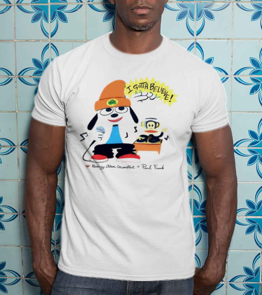 Parappa The Rapper I Gotta Believe Rodney Alan Greenblat Paul Frank Collaboration With Julius The Monkey T-Shirt