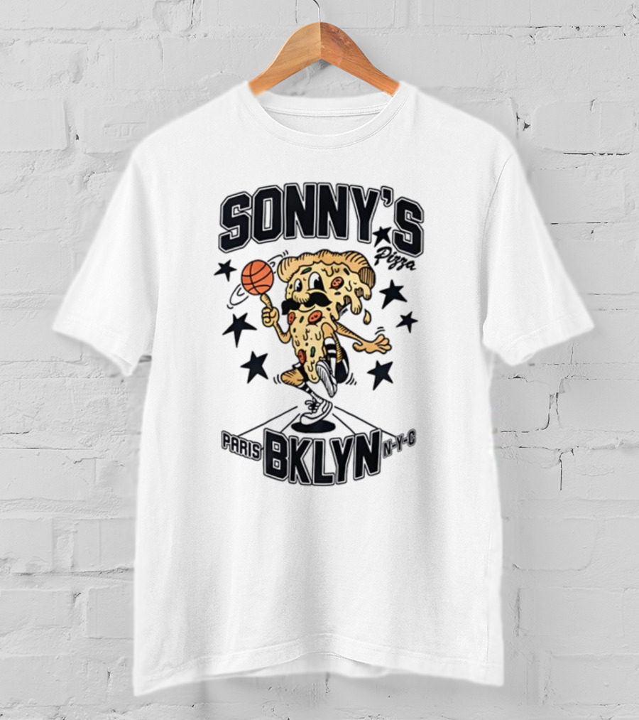 SONNY'S Pizza Basketball Paris BKLYN NY-0 T-Shirt