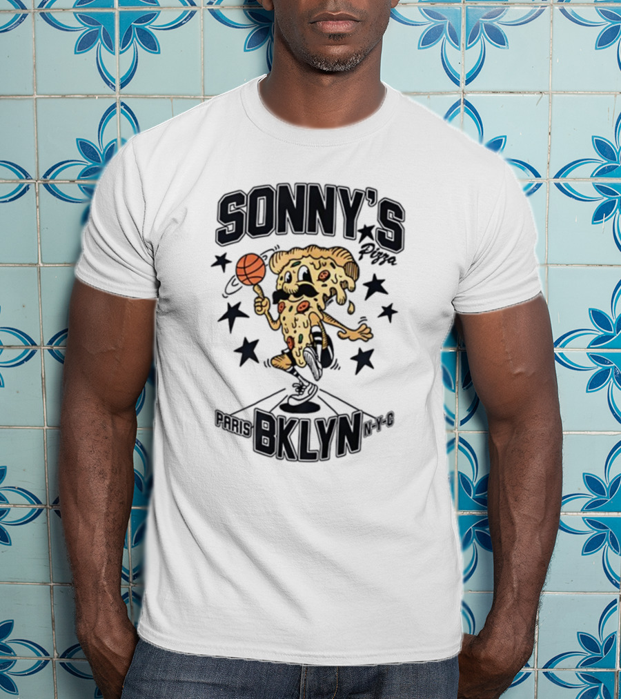 SONNY'S Pizza Basketball Paris BKLYN NY-0 T-Shirt