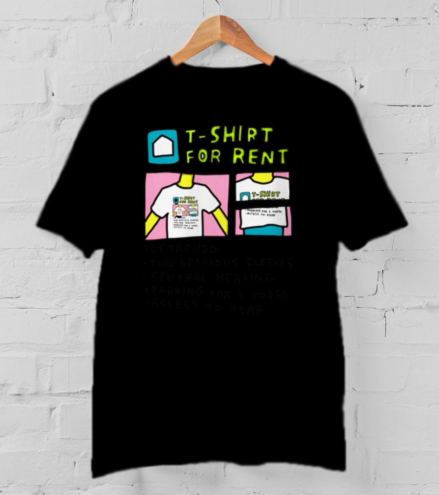 T-Shirt For Rent Detached Two Spacious Sleeves Central Heating Parking For 1 Torso Access To Rear T-Shirt