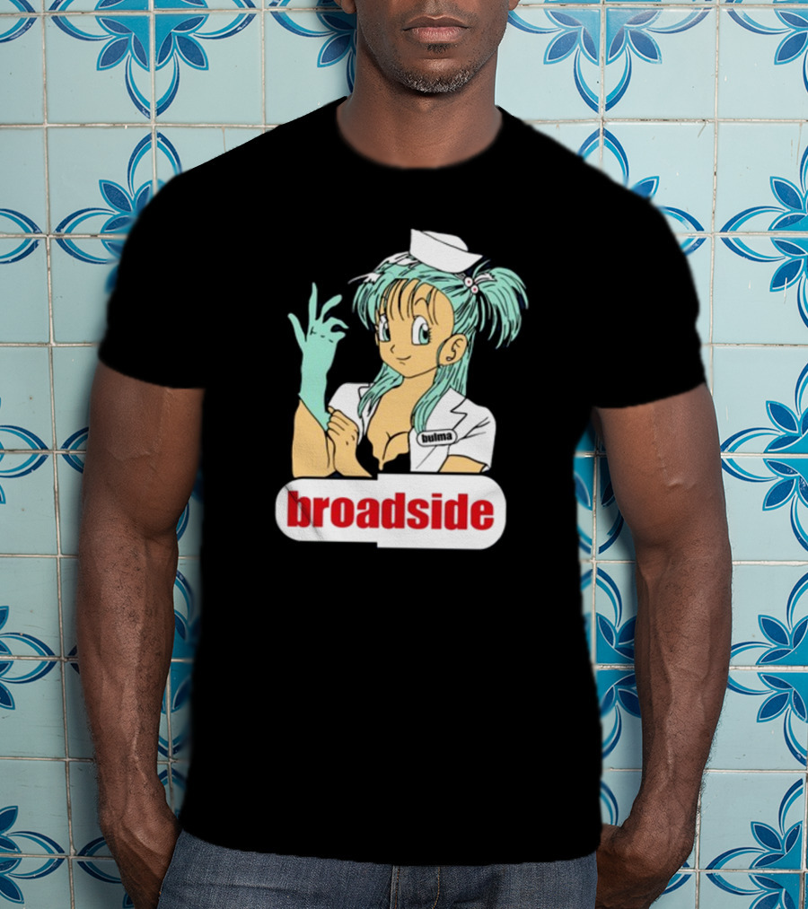 Bulma Broadside Nurse Anime Character With Glove And Cap T-Shirt