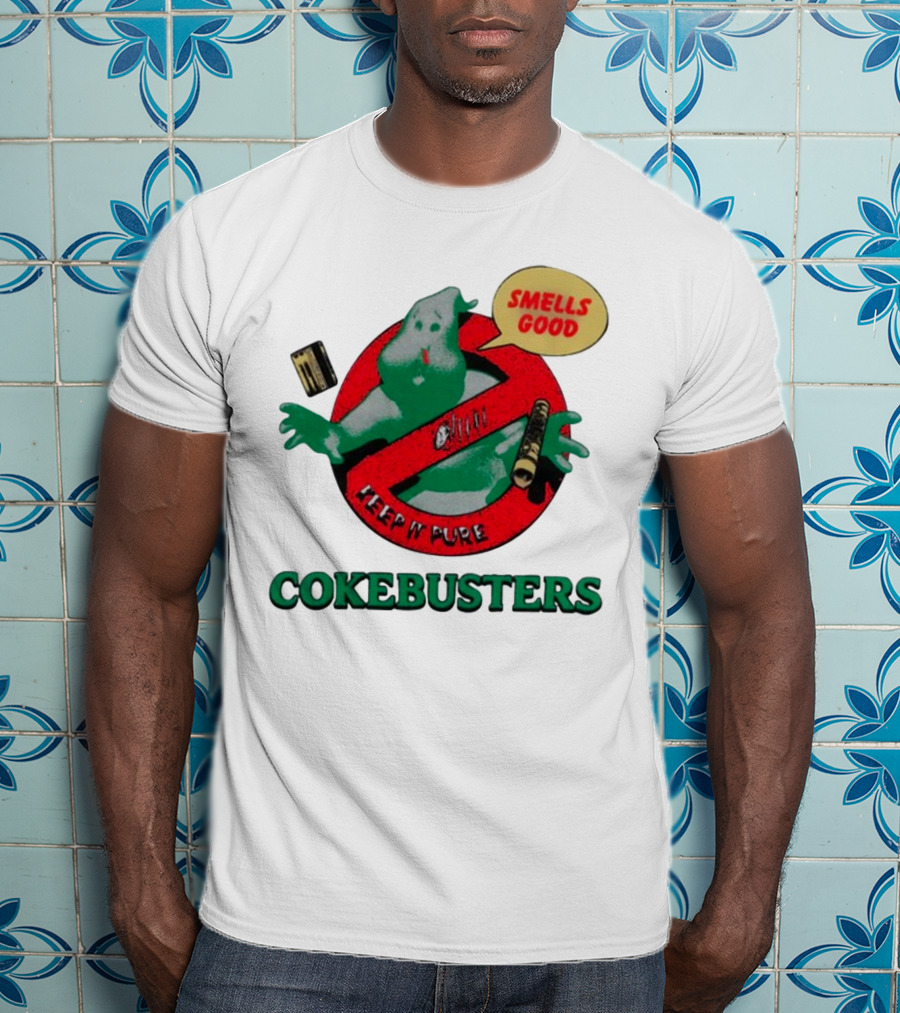 Homewardboundstore Cokebusters Keep'n Pure Smells Good Ghostbusters T-Shirt