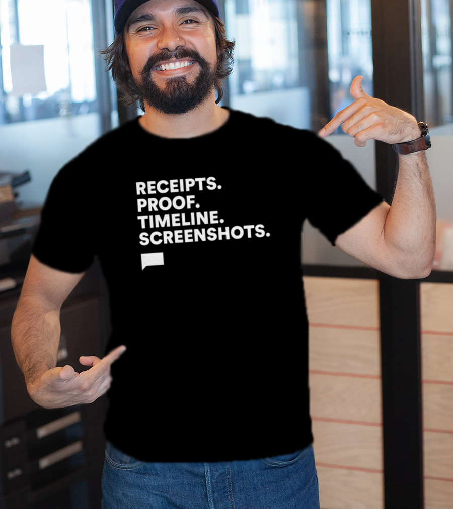 Receipts Proof Timeline Screenshots The Real Housewives Of Salt Lake City T-Shirt