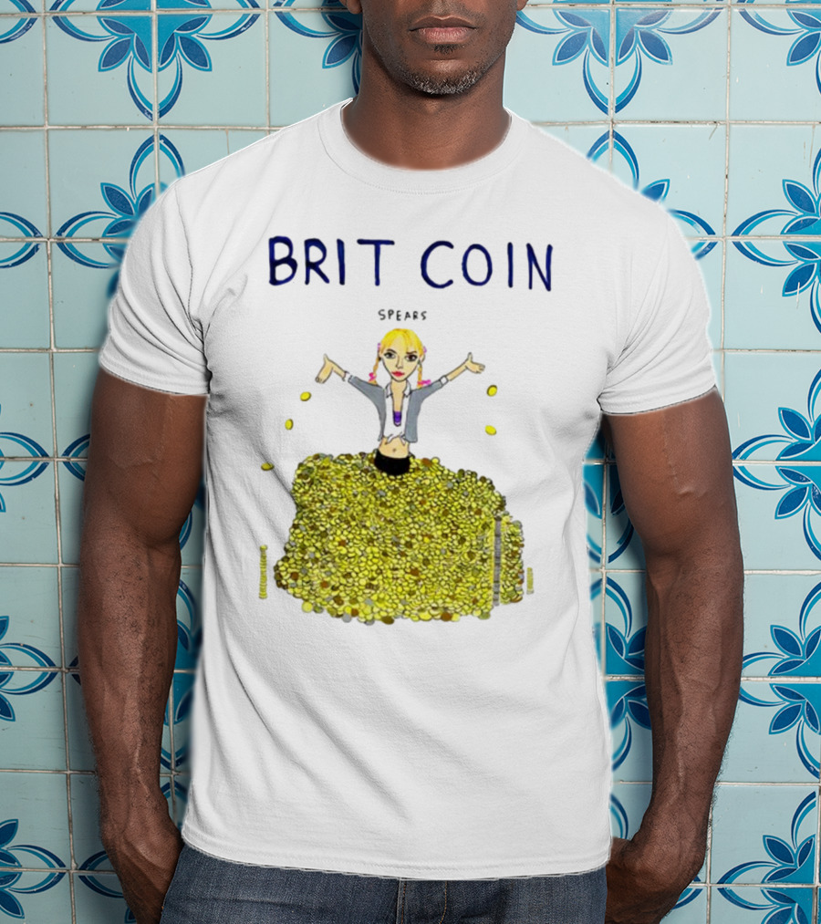 Dave Portnoy Brit Coin Spears Dancing In Gold T-Shirt