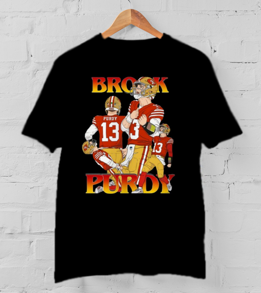 Brock Purdy 49ers Quarterback Action Rita Oak T-Shirt