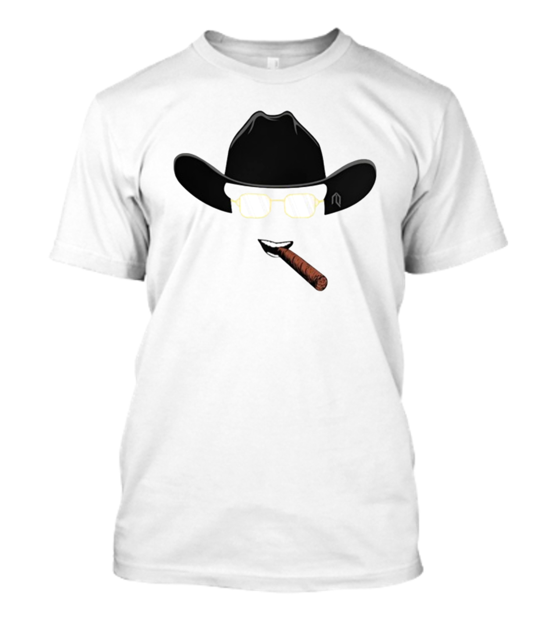 Cowboy Hat Sunglasses Cigar Iconic T-Shirt