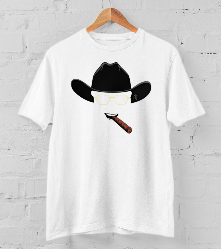 Cowboy Hat Sunglasses Cigar Iconic T-Shirt