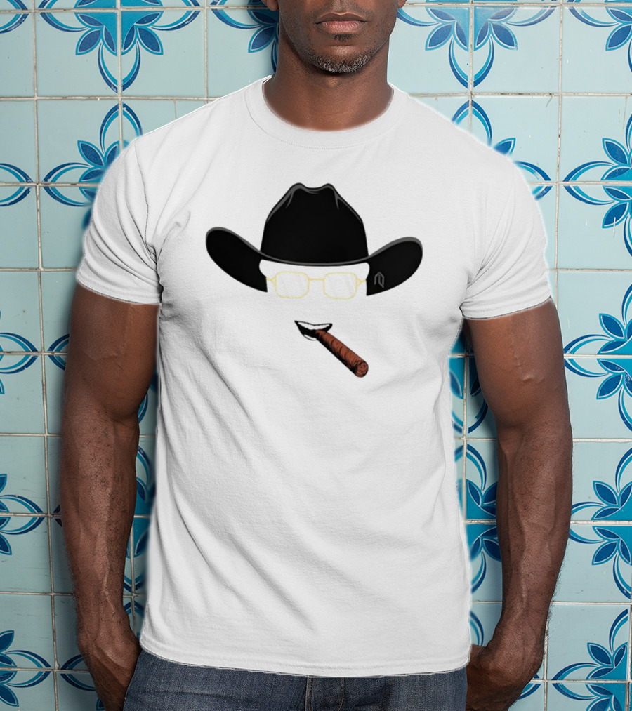 Cowboy Hat Sunglasses Cigar Iconic T-Shirt